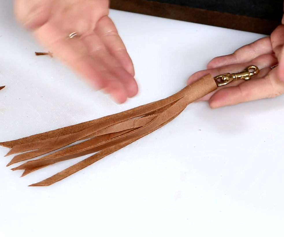 Leather Tassel Keychain