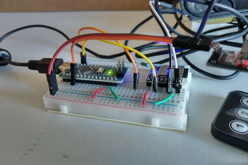 Add the DFPlayer Module Which Plays MP3 Files