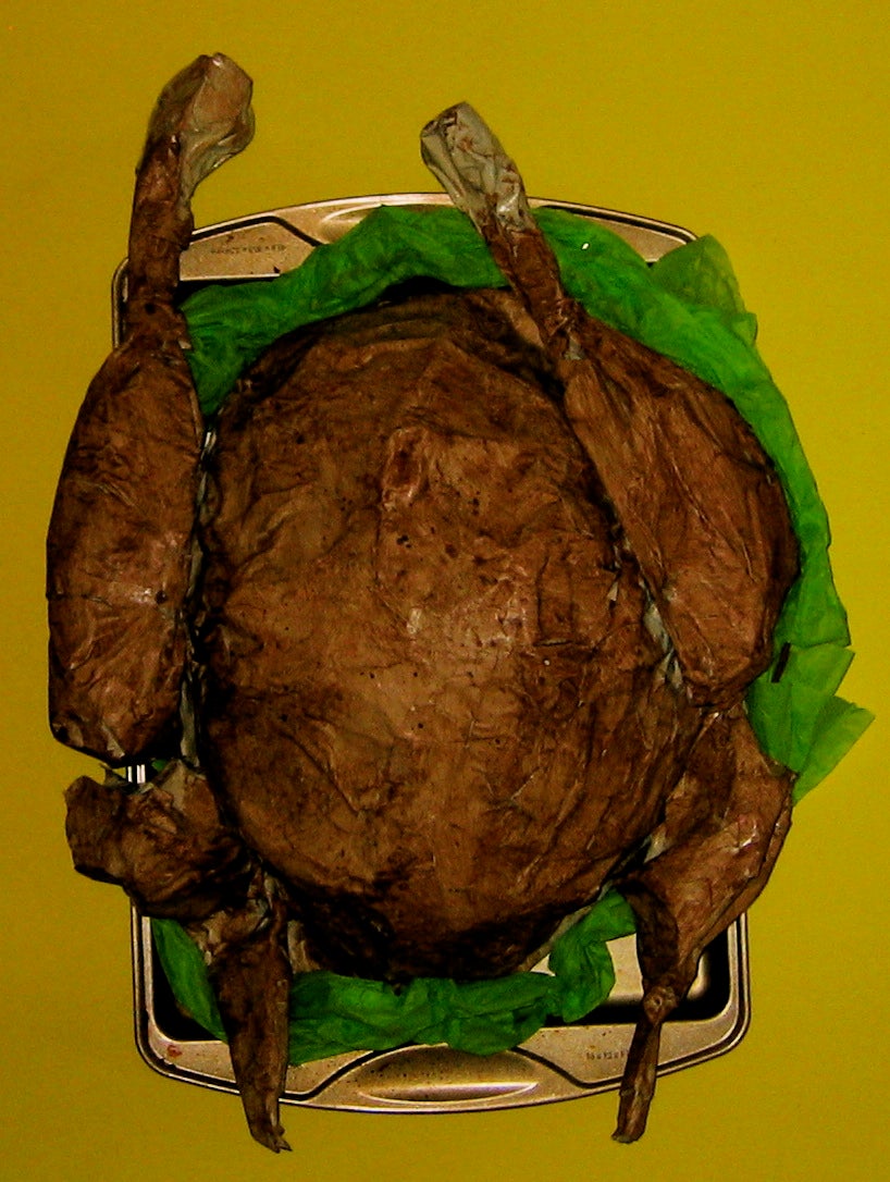 how to make a papier mache turkey