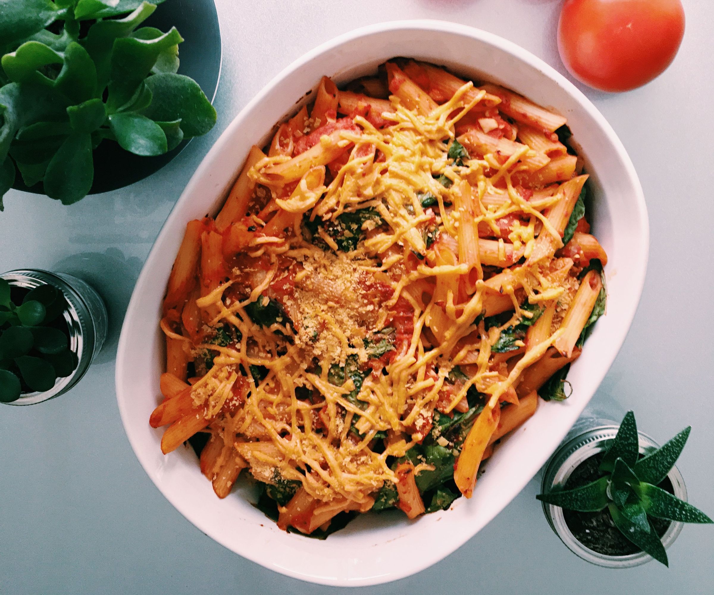 RECIPE | BAKED TOMATO BASIL PASTA