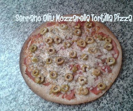 Serrano Oliv Mozzarella Tortilla Pizza Recipe