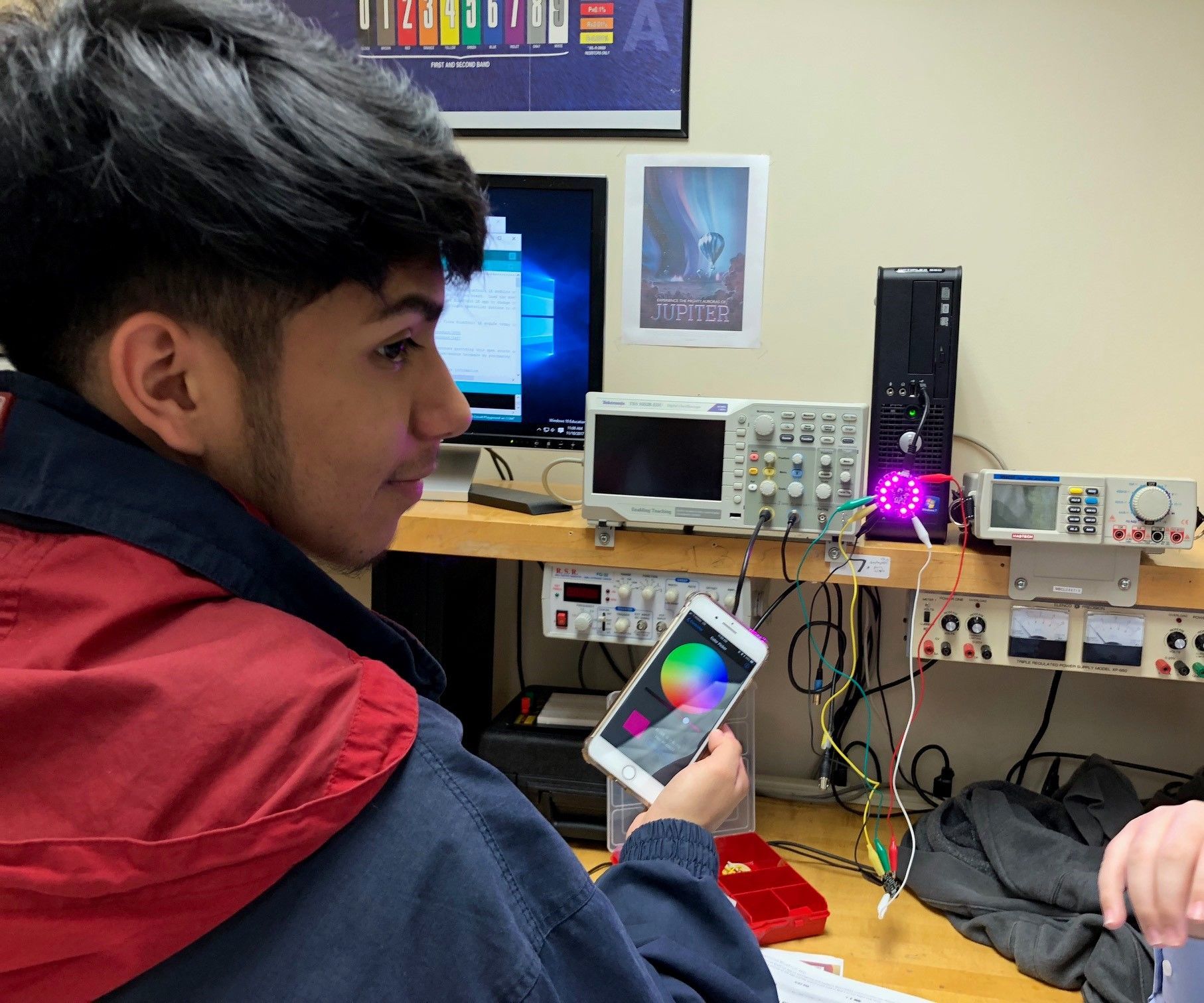 Color Changing Lights and Bluetooth Security Demo