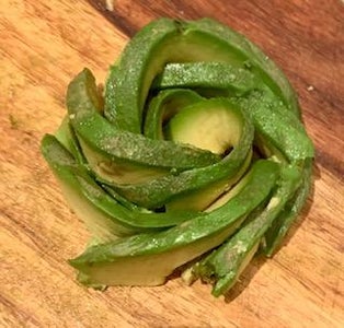 Simple Avocado Salad Flower Design