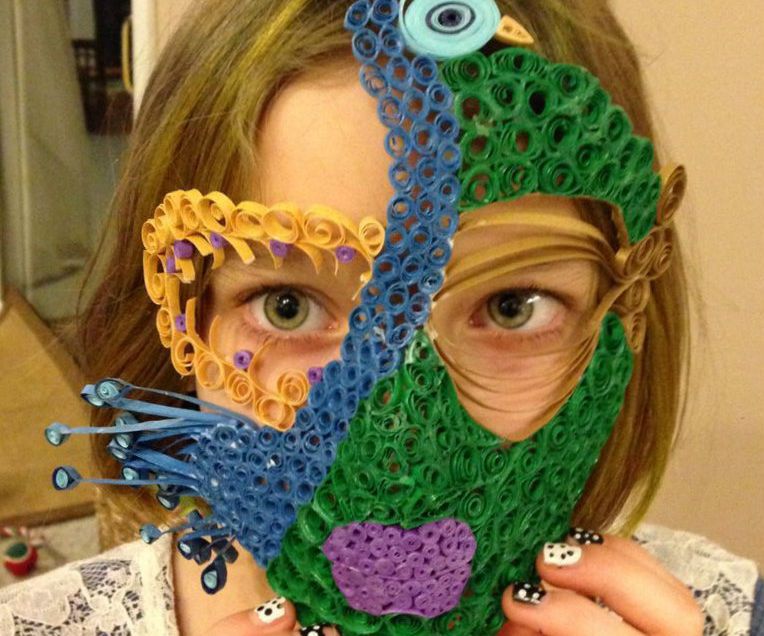 Quilled Mardi Gras Mask