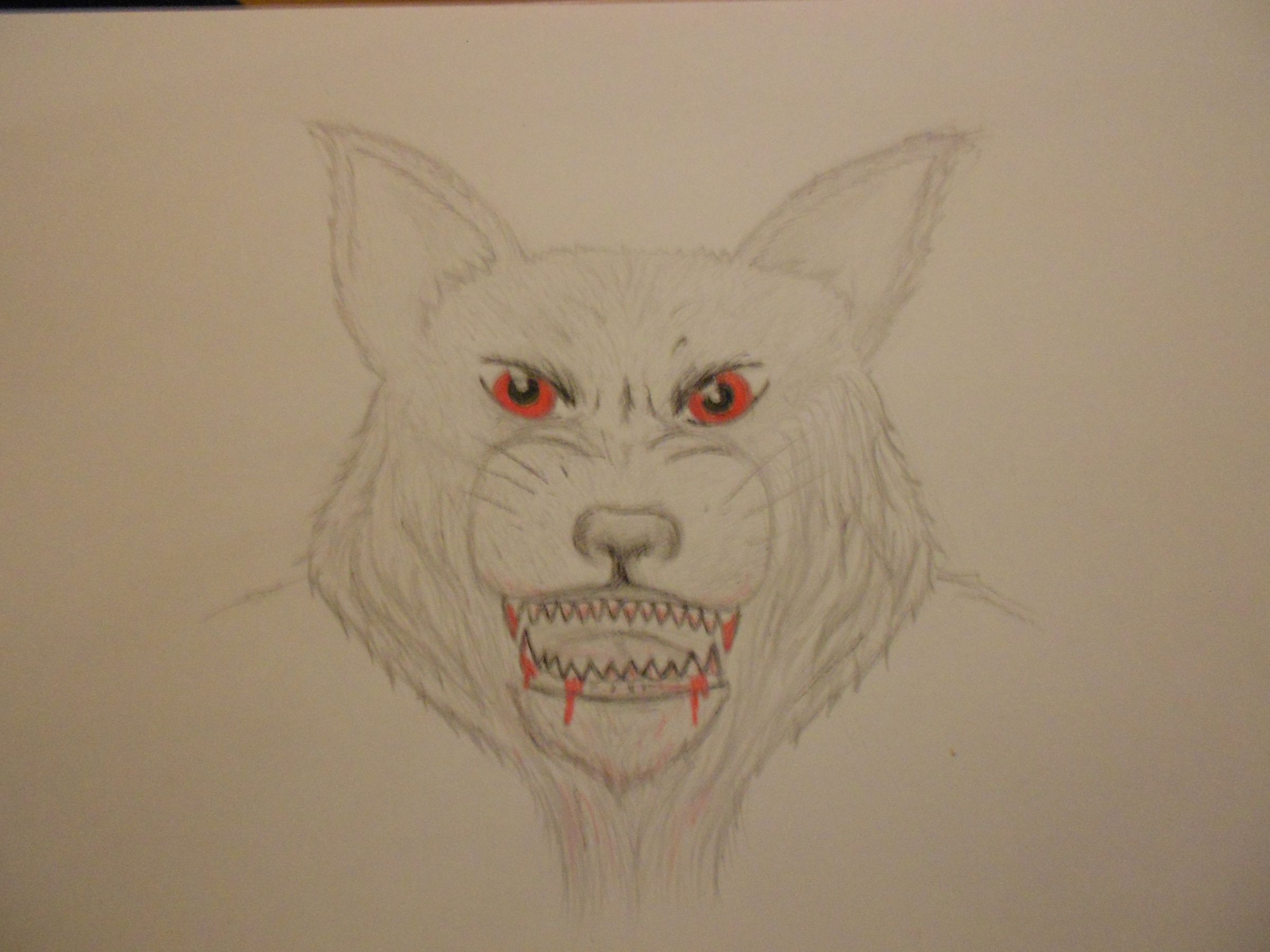 Halloween werewolf pencil sketch step by step.