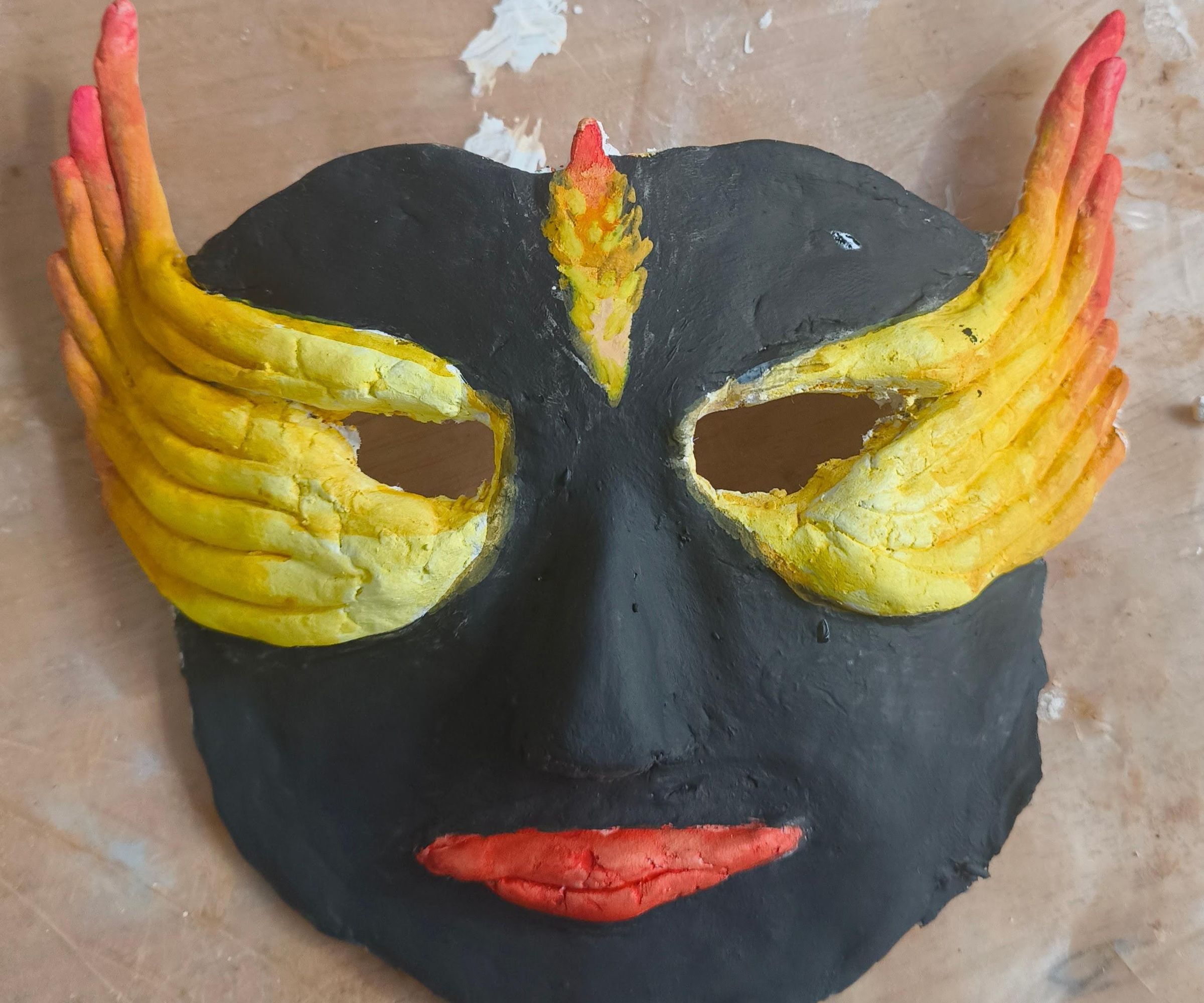 Make Fire Themed Clay Mask