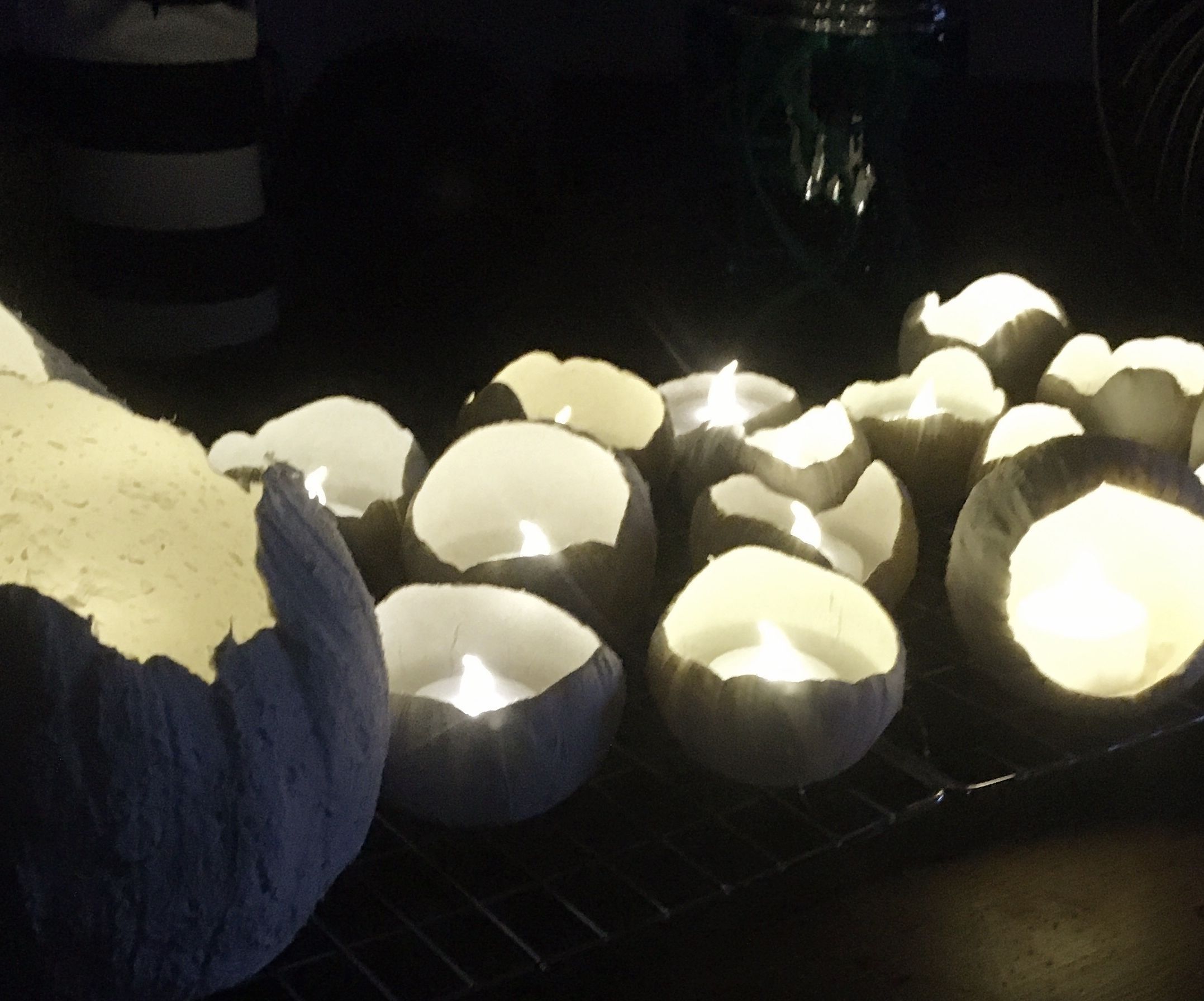 Barnacle Sculptures--and an Experiment With 2 Kinds of Homemade Paper Mache Clay