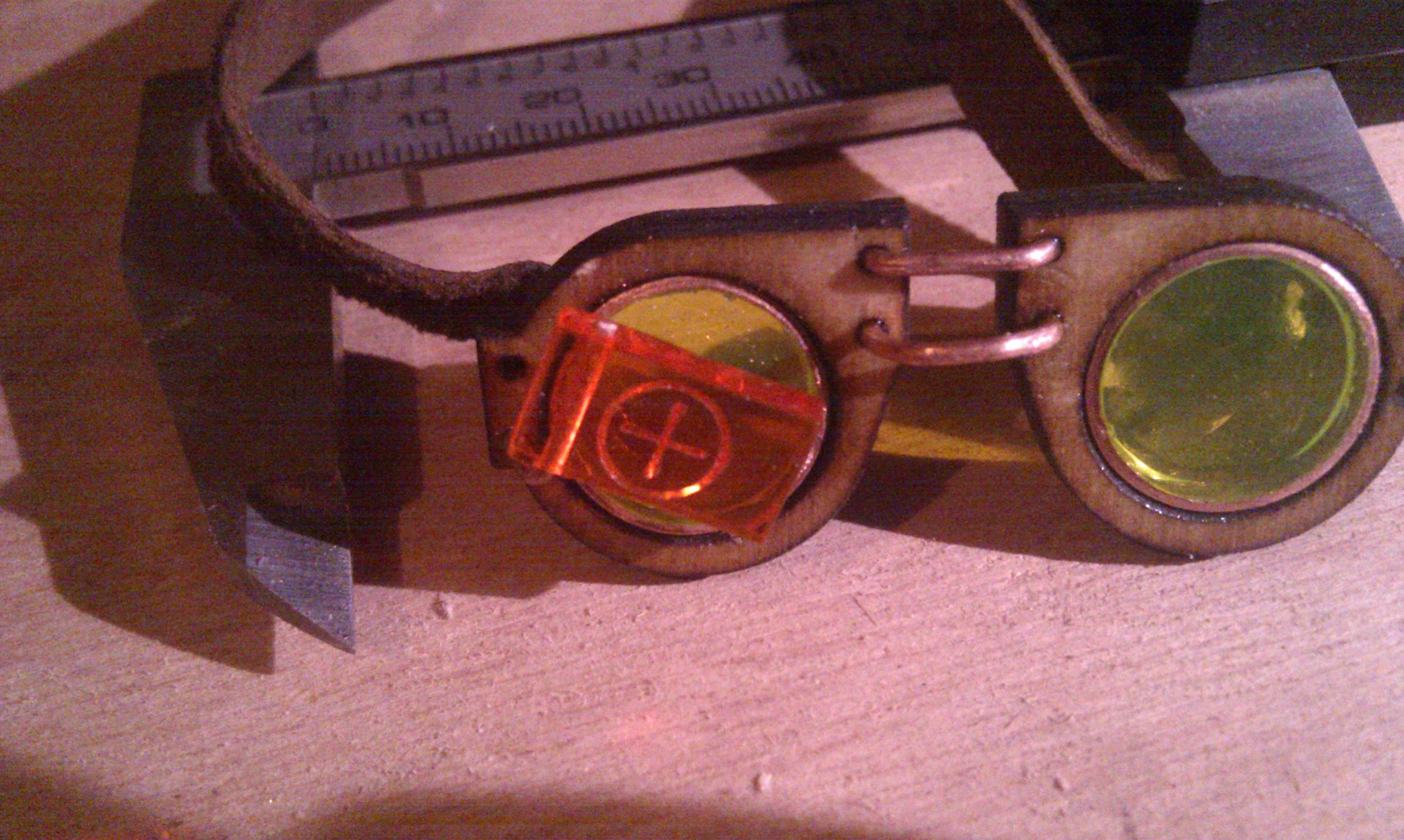 Very Tiny Steampunk Style Goggles for Very Tiny Fascinator Hats.