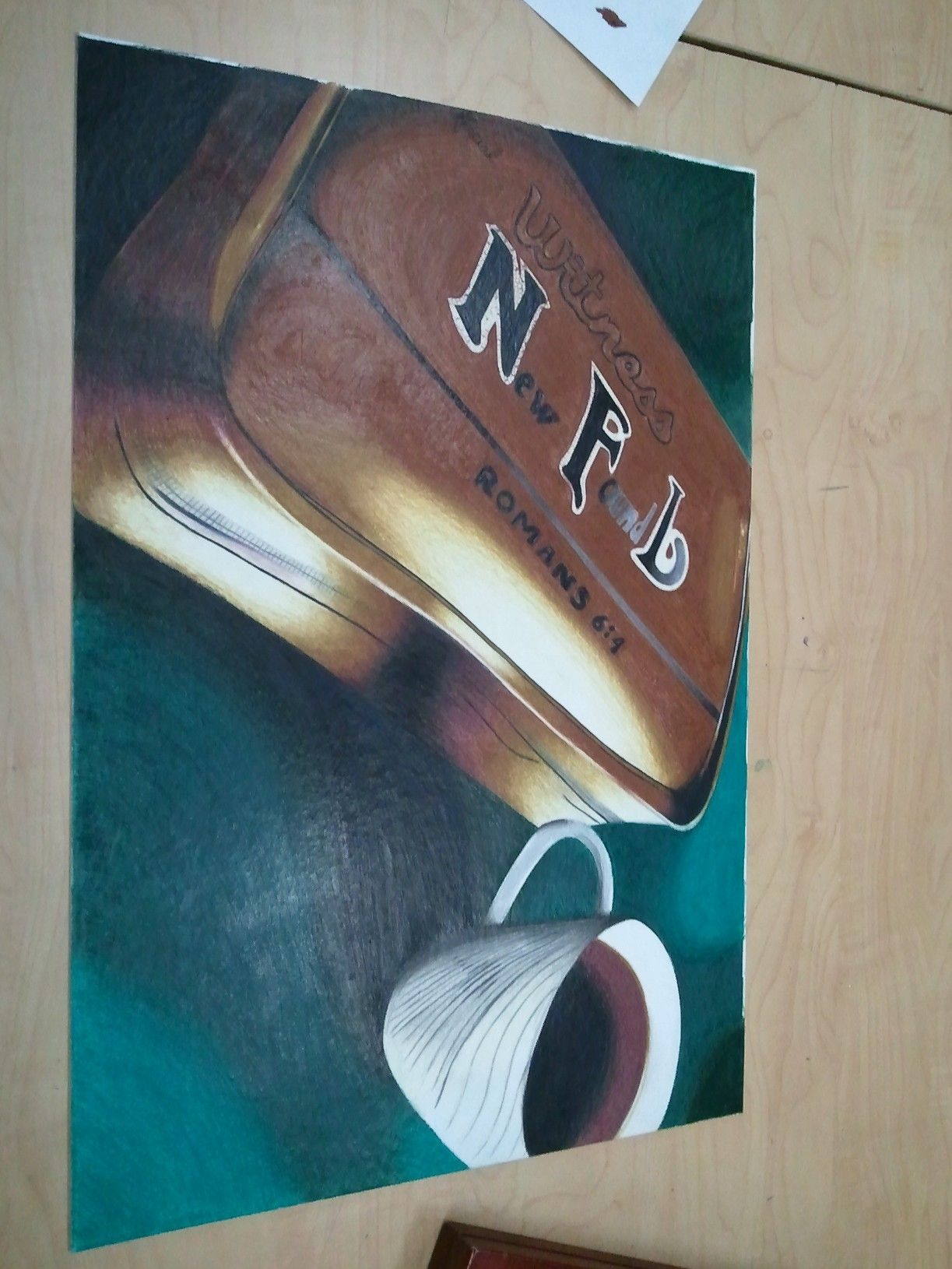 How to Draw My Bible Cover Drawing With a Cup of Tea
