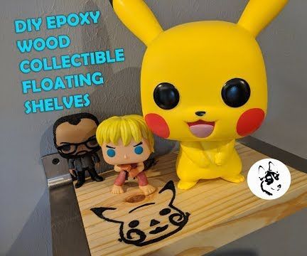 DIY Epoxy Wood Collectible Floating Shelves