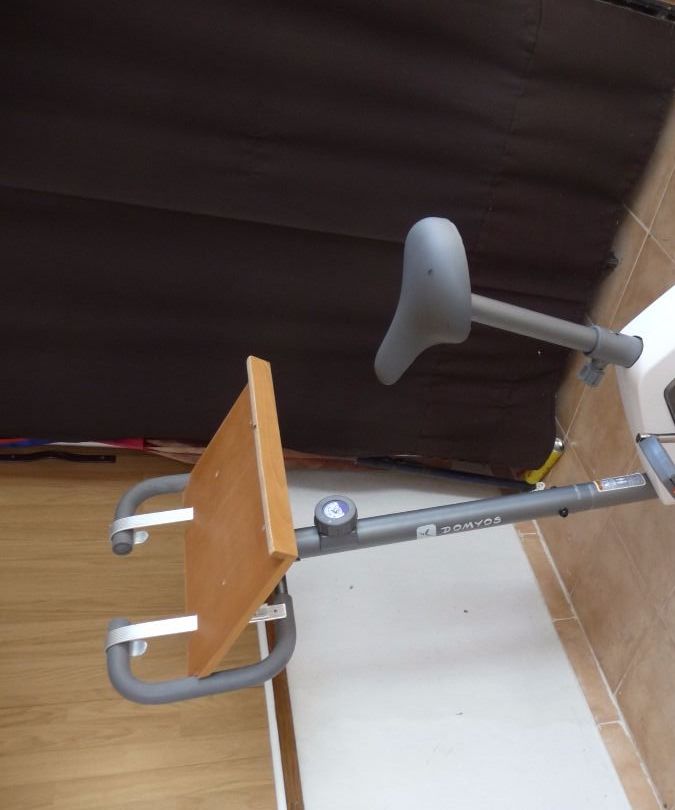exercise bike with laptop holder