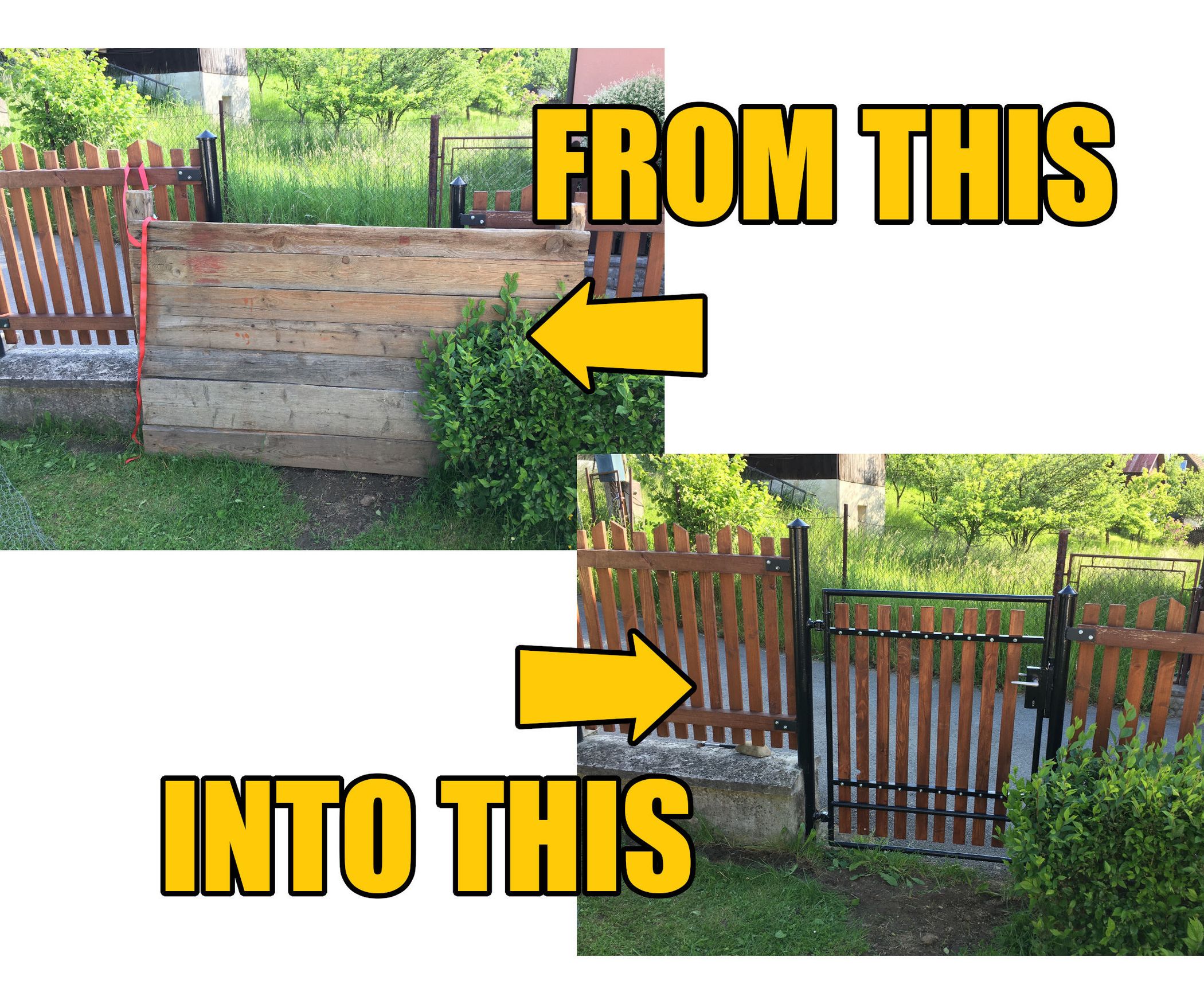 Restoring and Fitting an Old Gate Into an Empty Space in the Fence : 16  Steps (with Pictures) - Instructables, image size:2100x1751