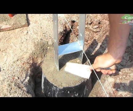 HOW TO MAKE CONCRETE FOOTING FOR GARAGE,DECK,POSTS,CAR PORT,CANOPY,PORCH,H-ANCHORS FOUNDATION