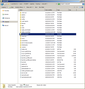 Locate .minecraft and Create the Pack