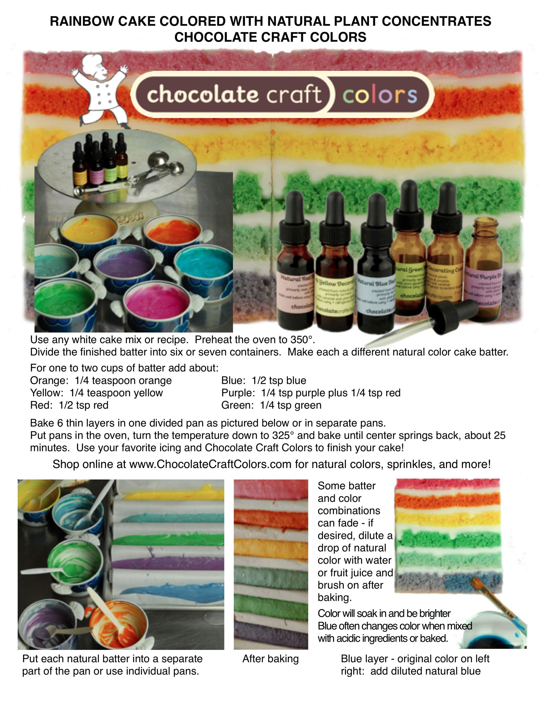 Make a Rainbow Cake NATURALLY