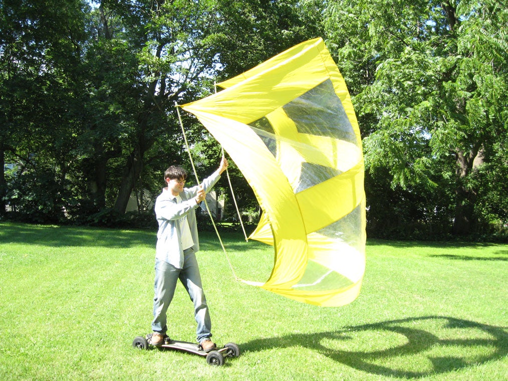 Make a Handheld Skating and Snowboarding Sail ! 14 Steps (with