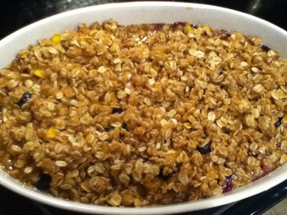 Gluten Free Blueberry Peach Cobbler