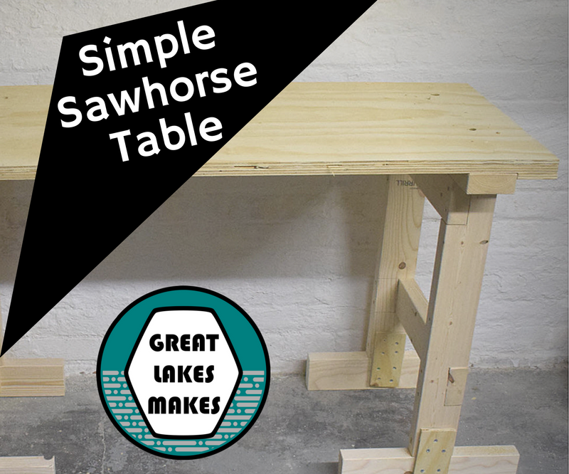 How to Make a Simple Sawhorse Table