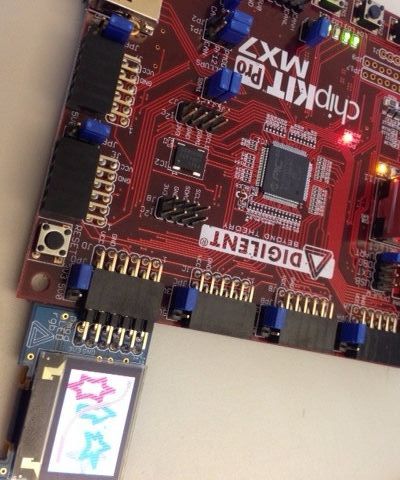 Programming the PmodOLEDrgb on the ChipKIT Pro MX7