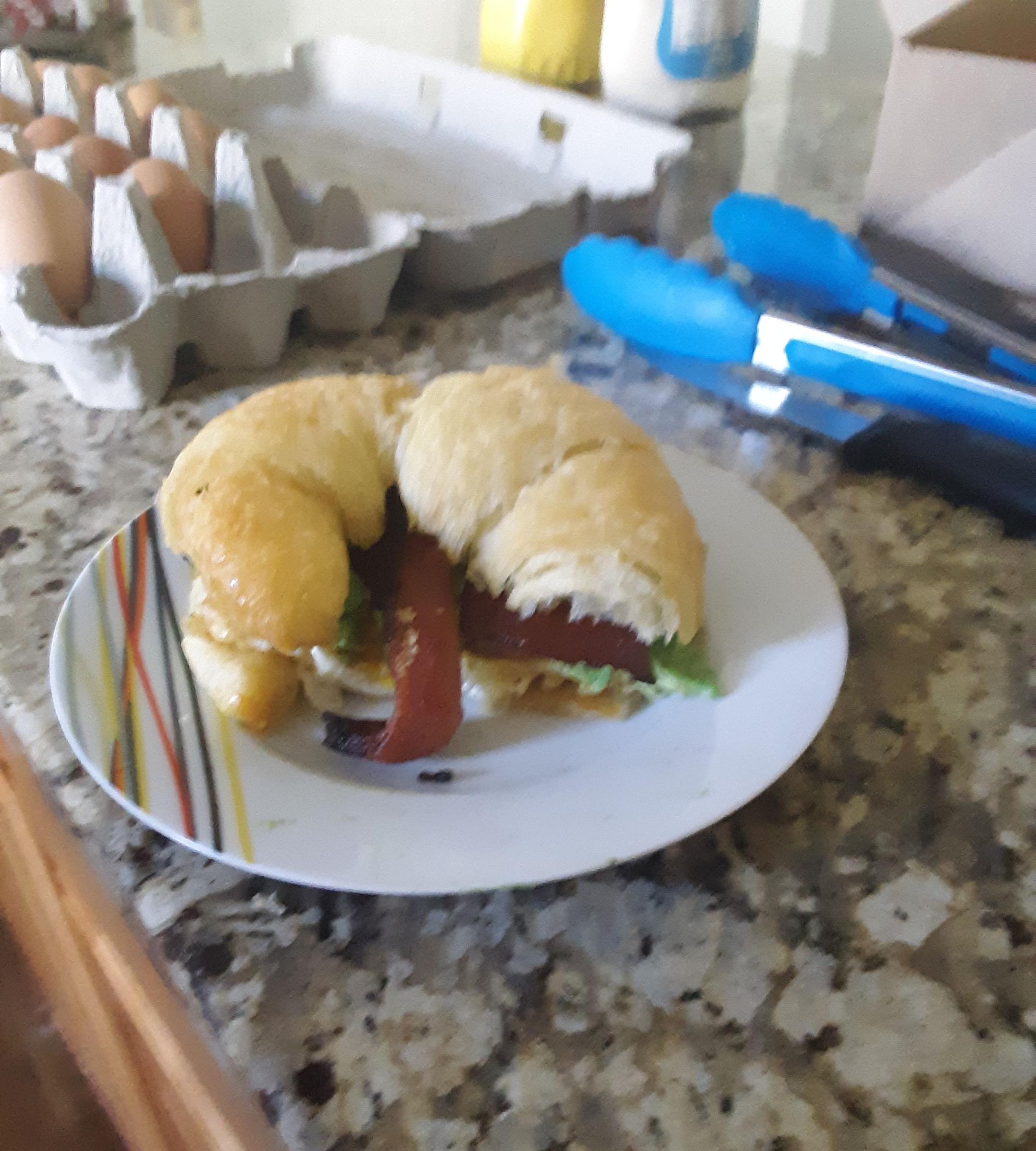 The Hearty Breakfast Croissant Sandwich 