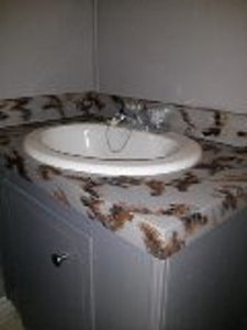Taping Around the Sink and Starting the Faux Finish 