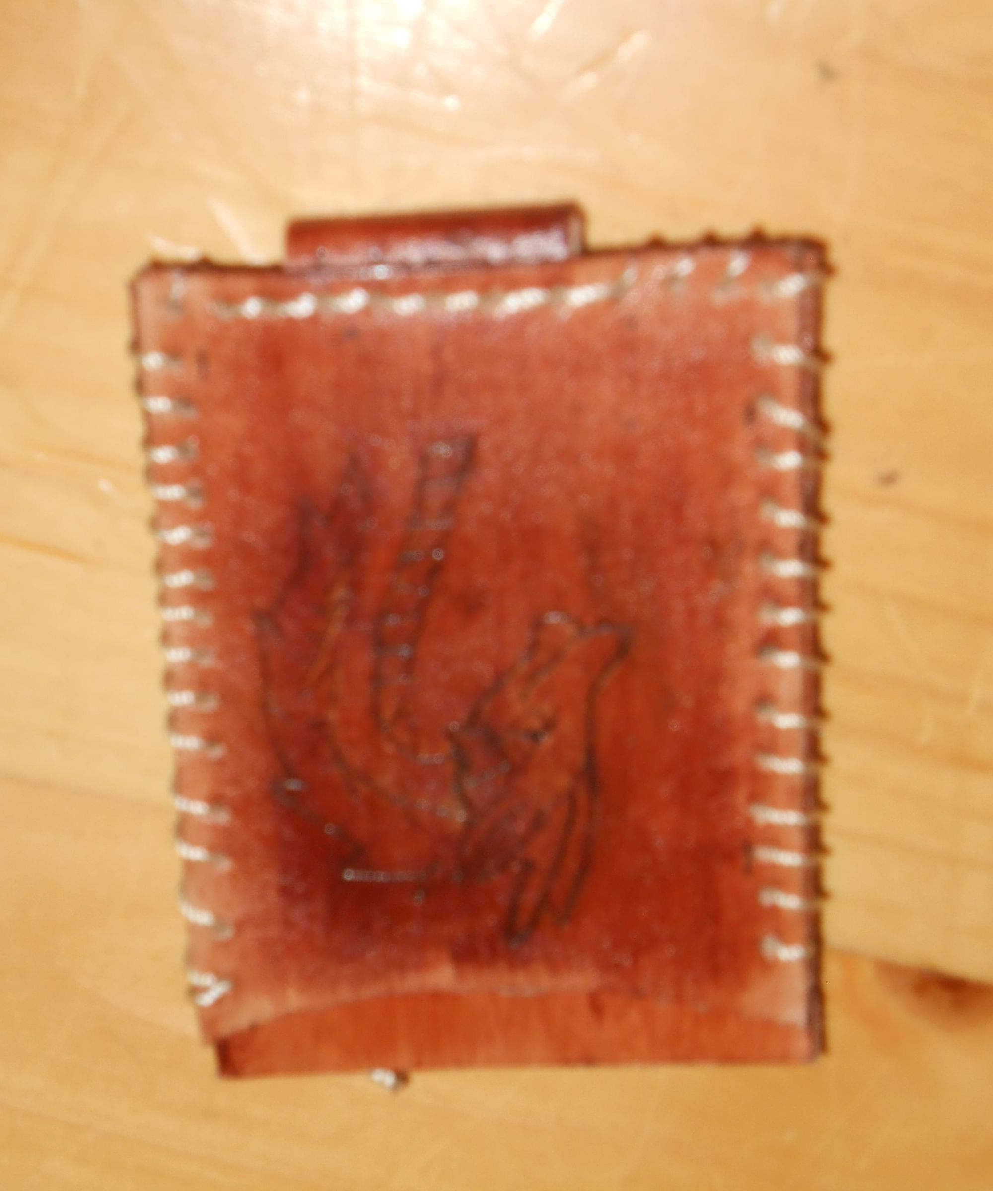 Magnetic Leather Wallet With Dragon