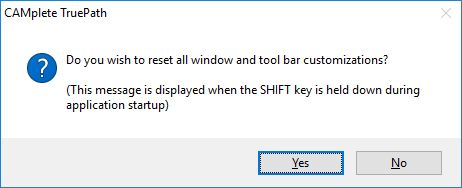 Re-setting CAMplete Dock Views