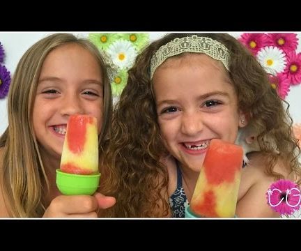 Watermelon & Pineapple Cream Swirl Popsicles