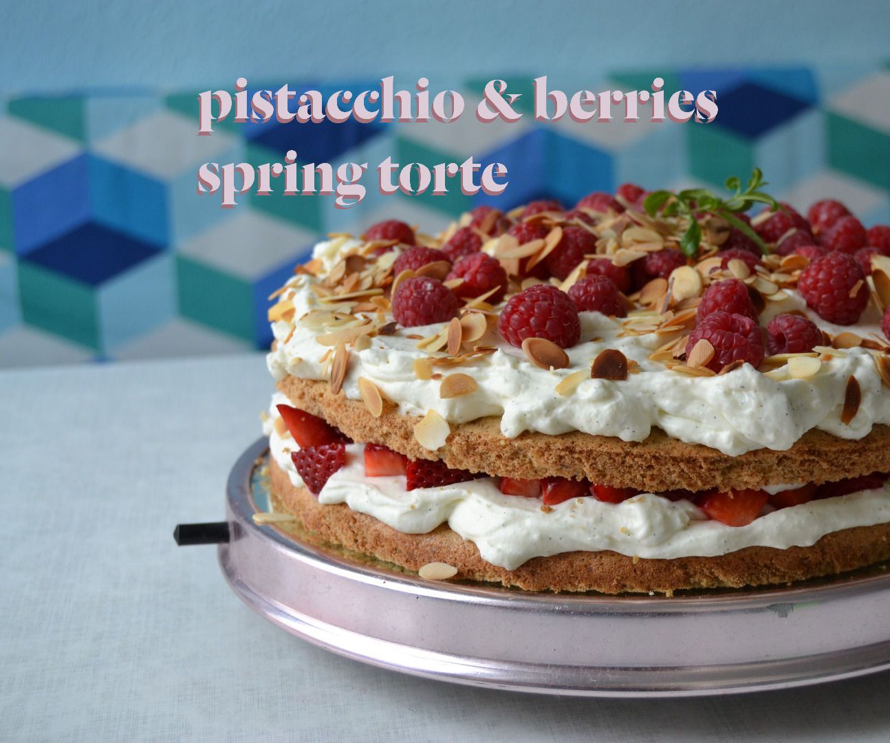 pistacchio & berries spring torte