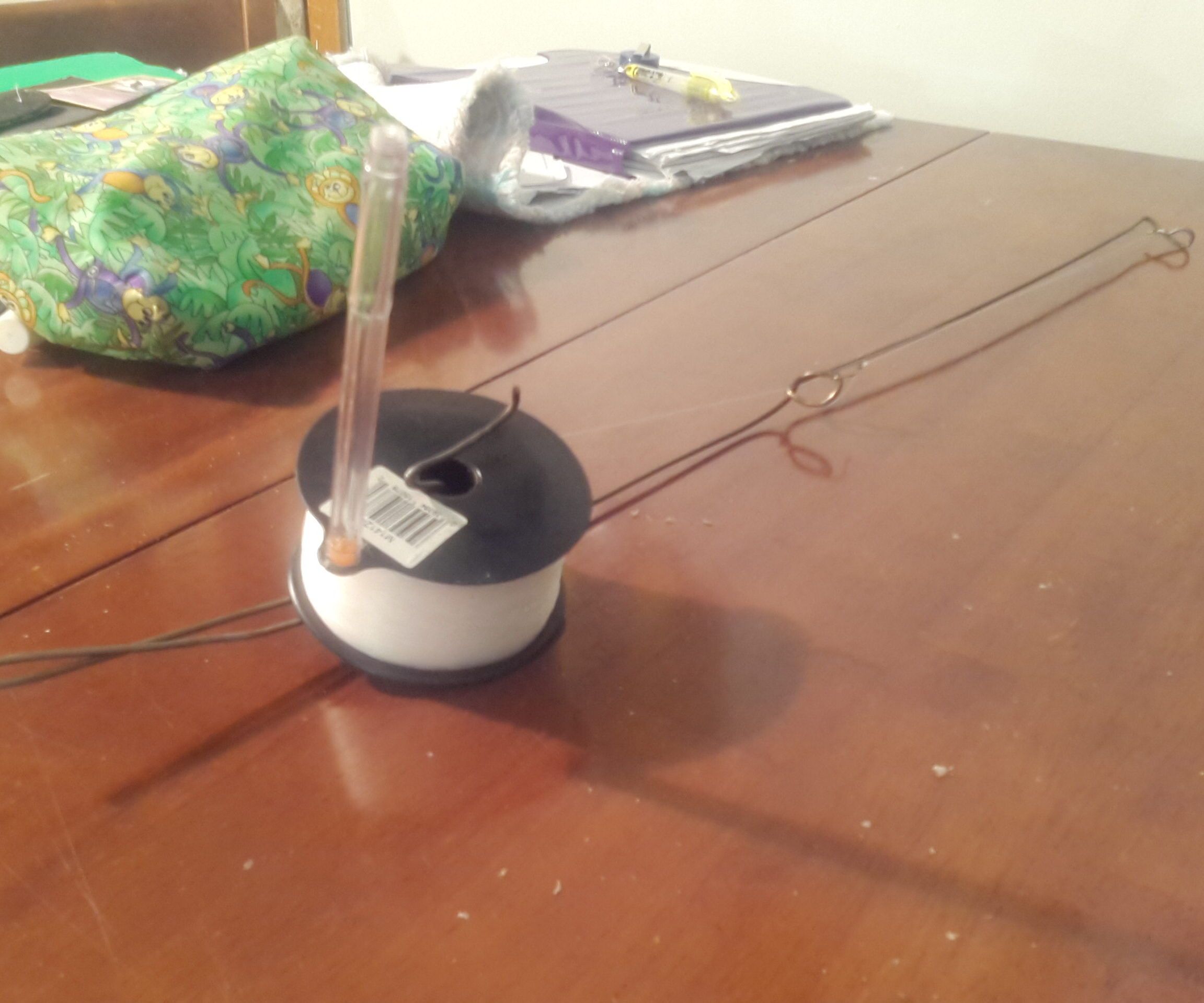 Making a Ice fishing rod! (out of some household items)