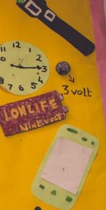 Paste the Clock, Coin Battery, Mobile Phone, Torch