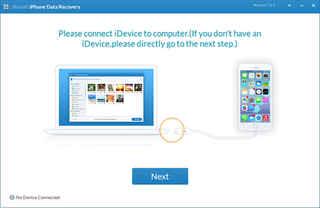 Download & Launch Jihosoft IPhone Data Recovery and Connect Your Device to PC