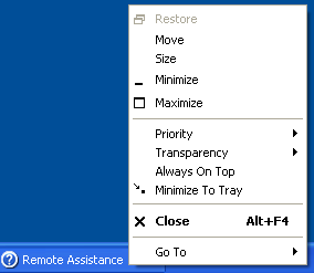 Opening Remote Assistance