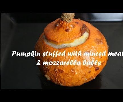 Pumpkin Stuffed With Minced Meat & Mozzarella Balls Recipe