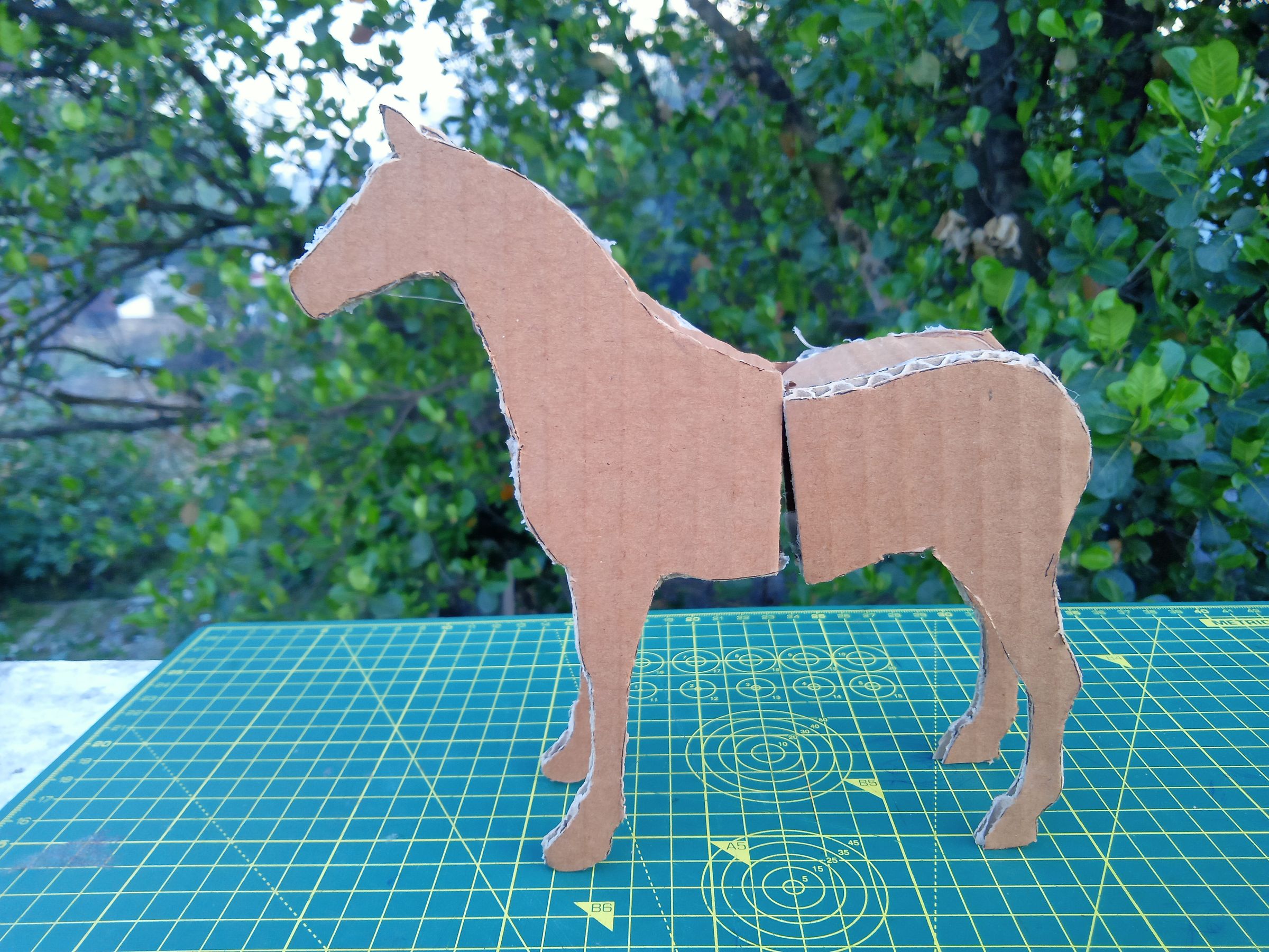 Easy Cardboard Running Horse 6 Steps (with Pictures) Instructables