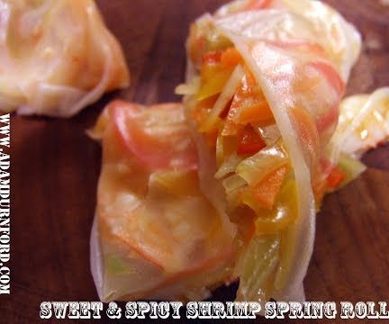 Sweet & Spicy Shrimp Spring Rolls