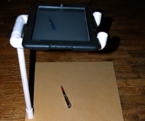 Top-down iPad/tablet camera stand