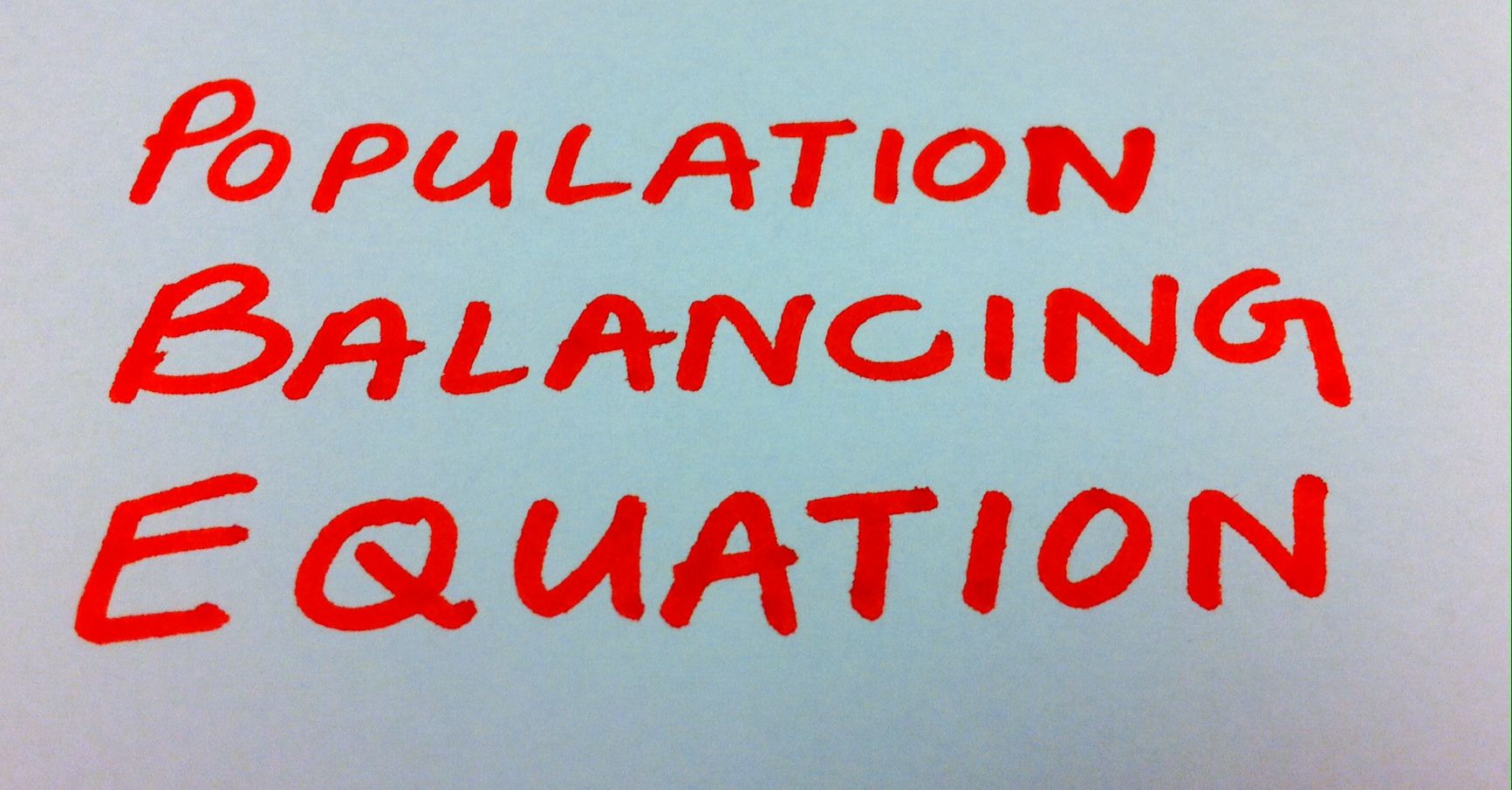 Population Balancing Equation