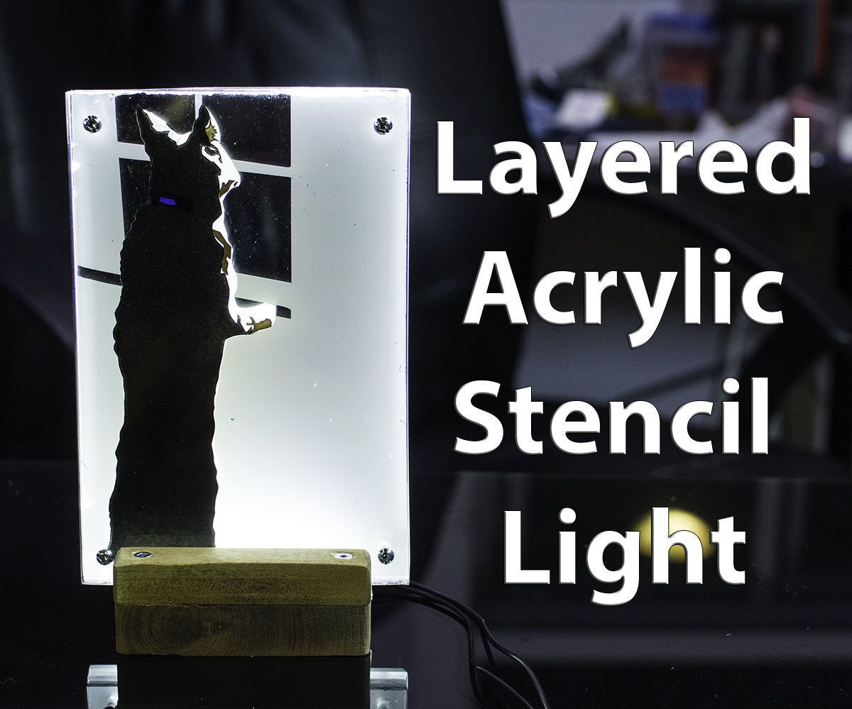Multi-Layer Acrylic Stencil Desk Light