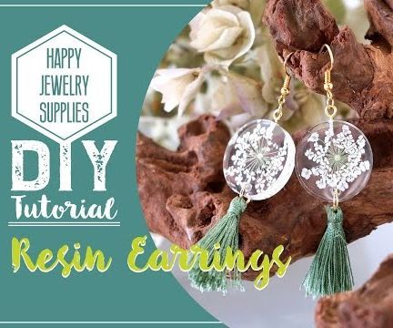 DIY Tutorial-How to Make a Resin Earrings With Tassel！