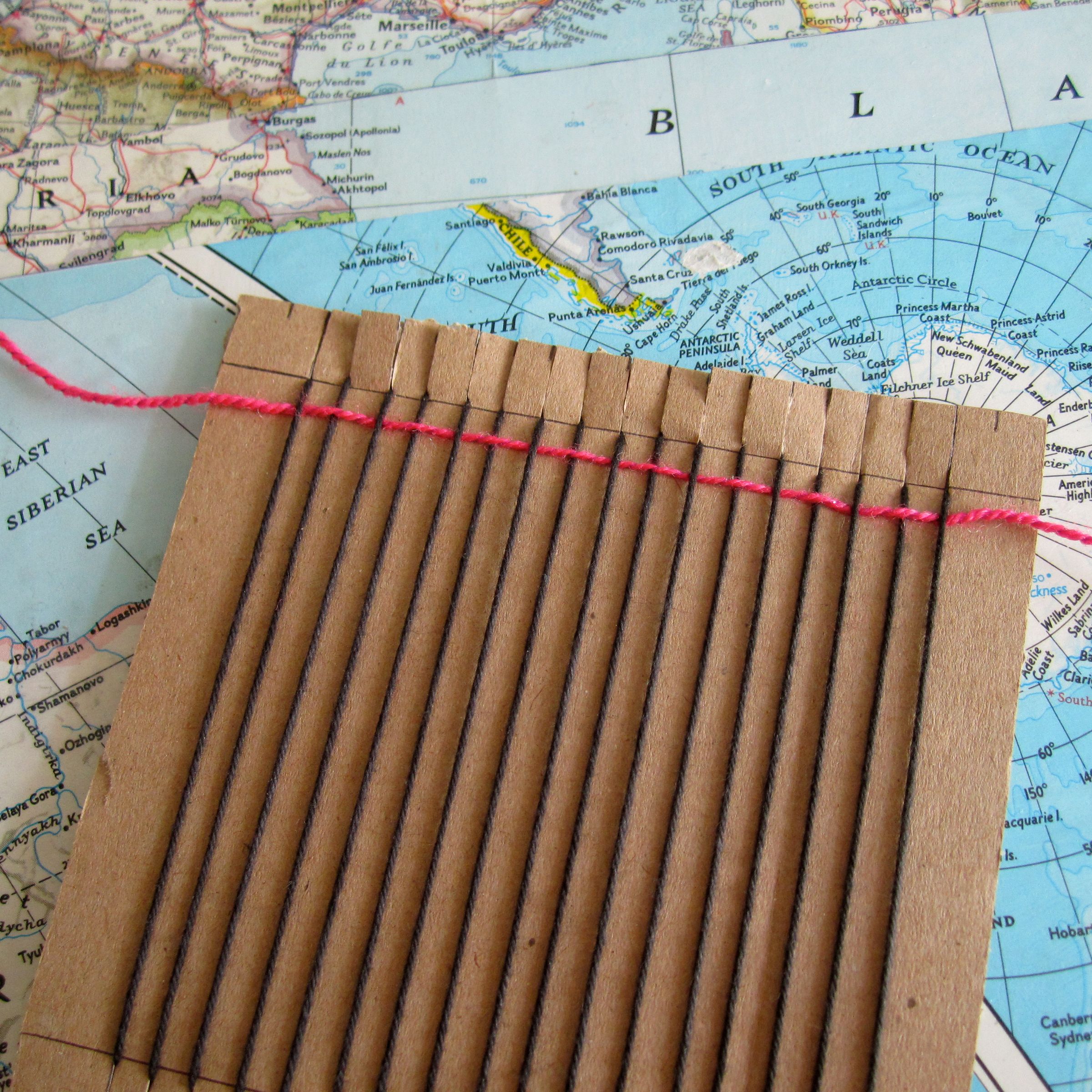 How To Weave On A Cardboard Loom