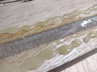 Resin Work and Wooden Panelled Surface - Making the Table Top and Backguard