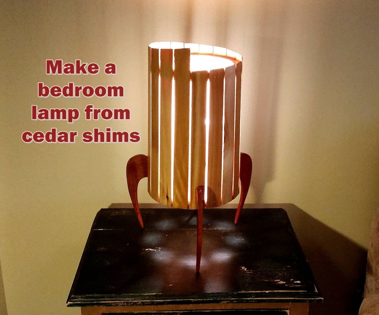 Make a Bedroom Lamp From Shims