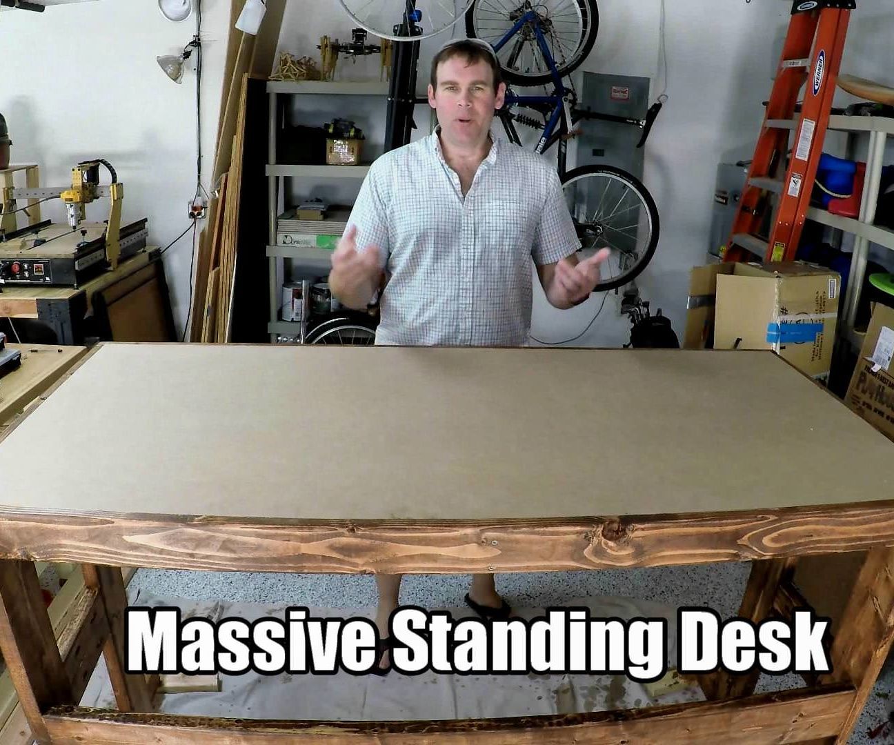 Massive Standing Desk With 2x4s and MDF Surface