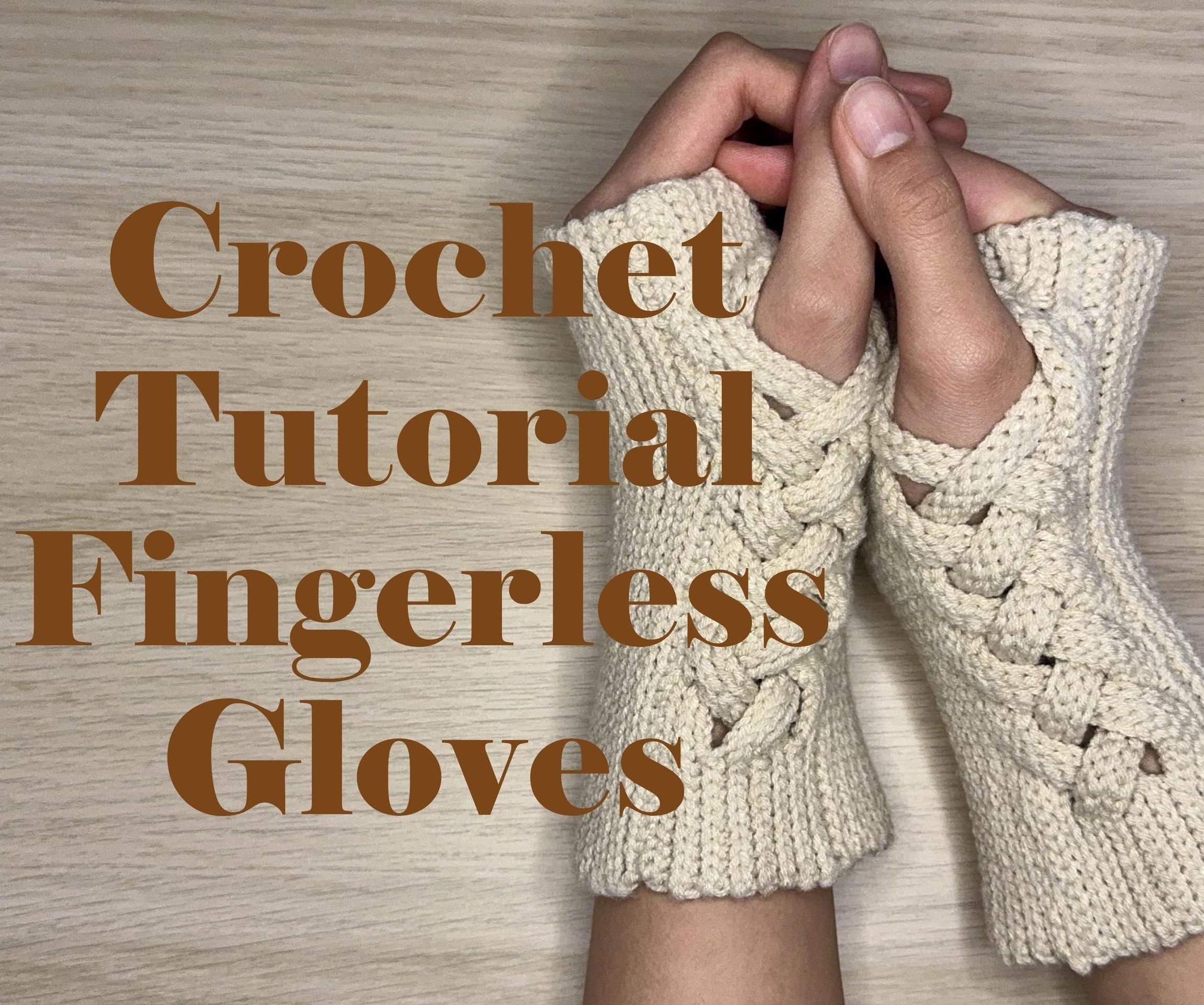 Crochet Fingerless Gloves Tutorial | Braided Design | Warm and Cozy