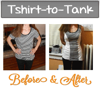 Tshirt-to-Tank Refashion - Fitted