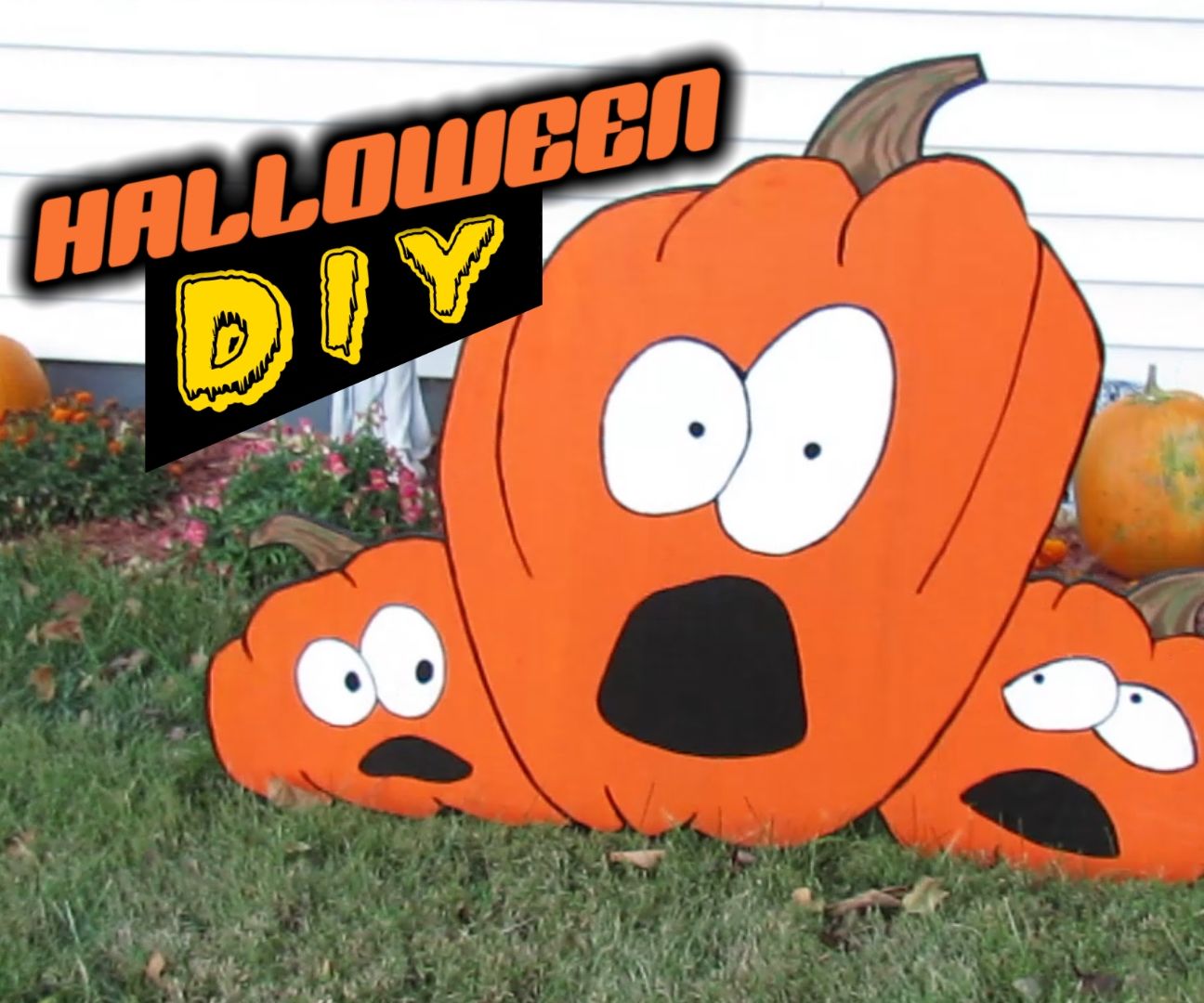DIY Halloween Pumpkin Yard Decoration