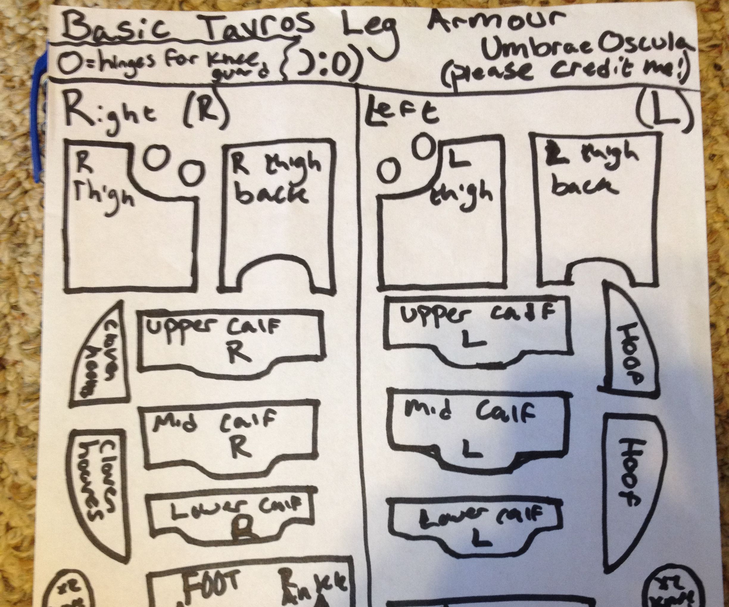 Tavros Robot Legs Part 1- Cutting Out Cardboard