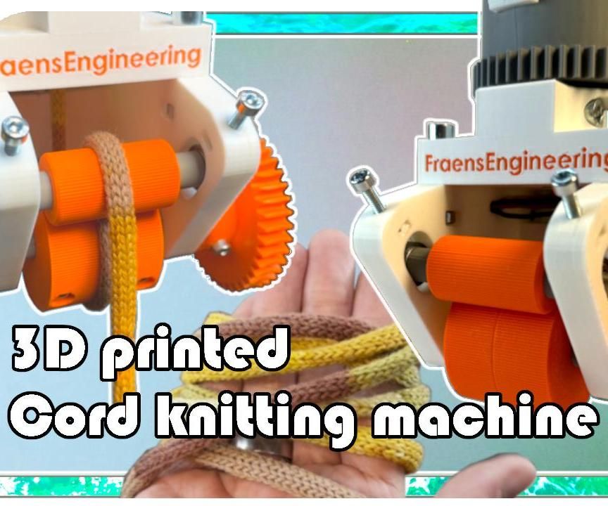 3D Printed Cord Knitting Machine