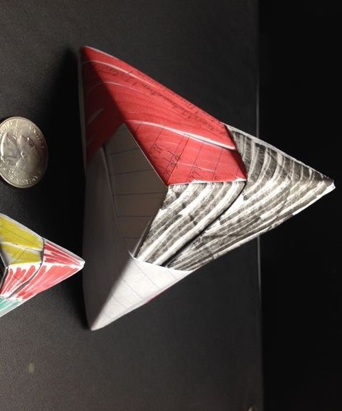 How to Make a Triangular Hexahedron Out of Paper (Sonobe Units)
